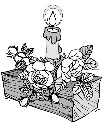 Kerzendeko auf Alublechblume