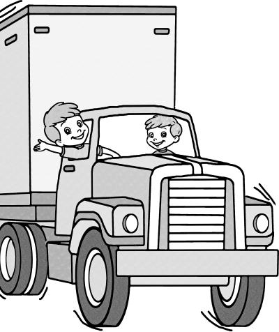 Im Lastwagen unterwegs